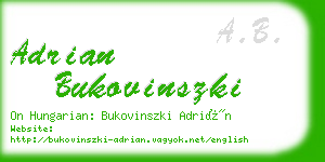 adrian bukovinszki business card